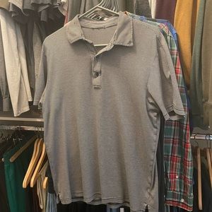 Men’s Black Striped Golf Shirt Size Medium